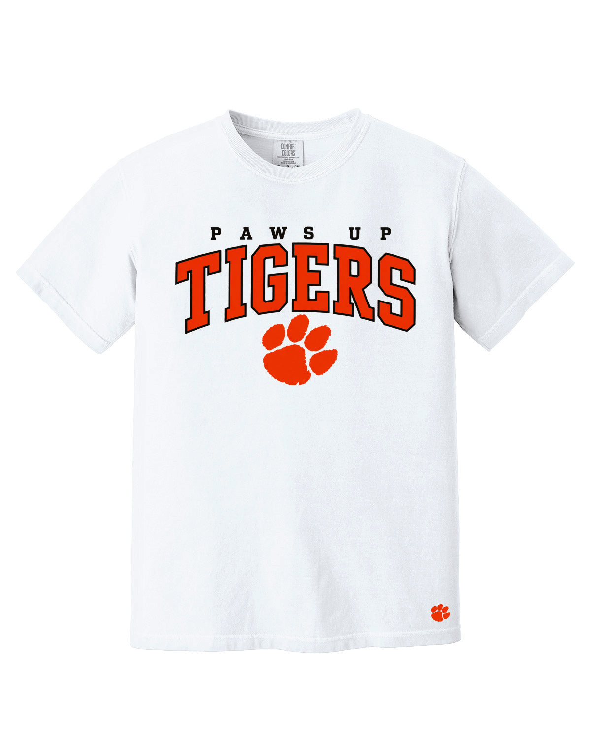 Tiger Club - Paws Up Tigers Printed - Comfort Colors Tee - 1717