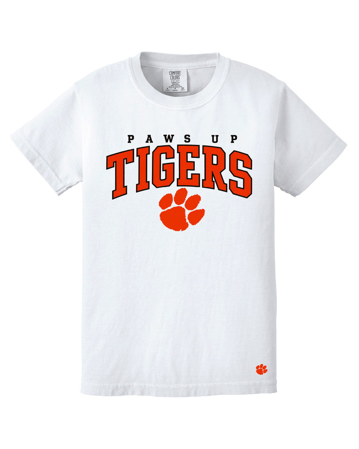 Tiger Club - Paws Up Tigers Printed - Youth Comfort Colors Tee - 9018