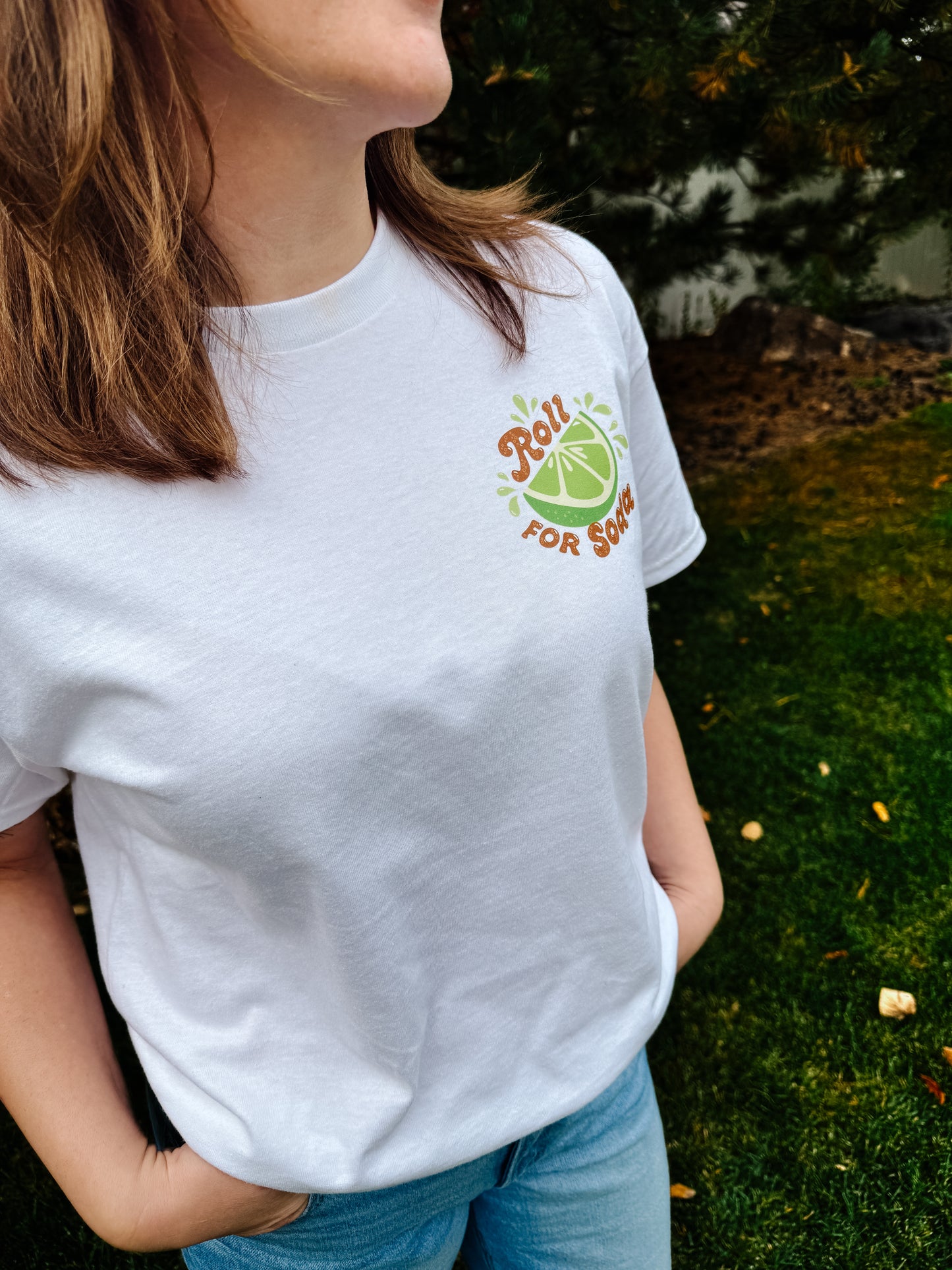 Roll For Soda - Lime - Gildan Tee