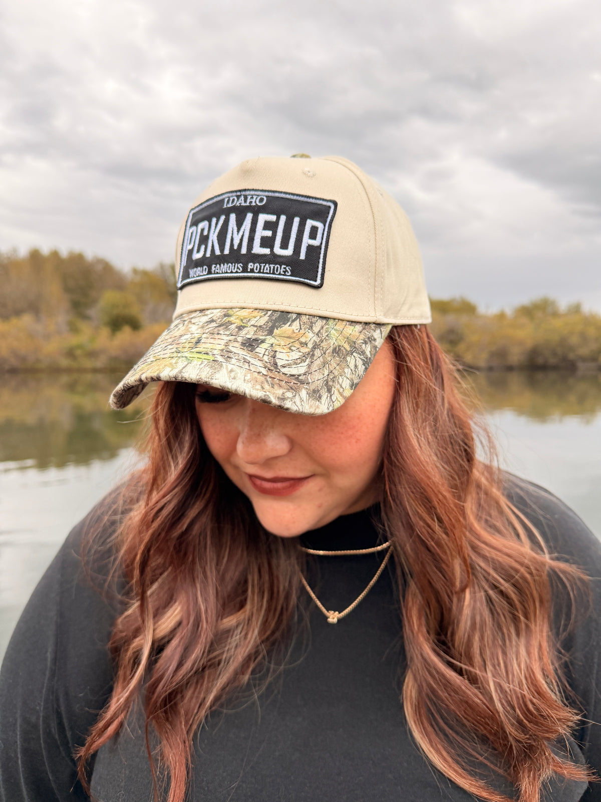 Pick Me Up - Woven Patch - Camo Brim Hat