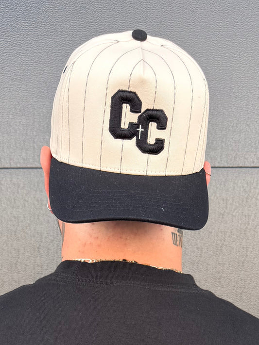 Christ Crew - Embroidered - Grey Pinstripe Hat