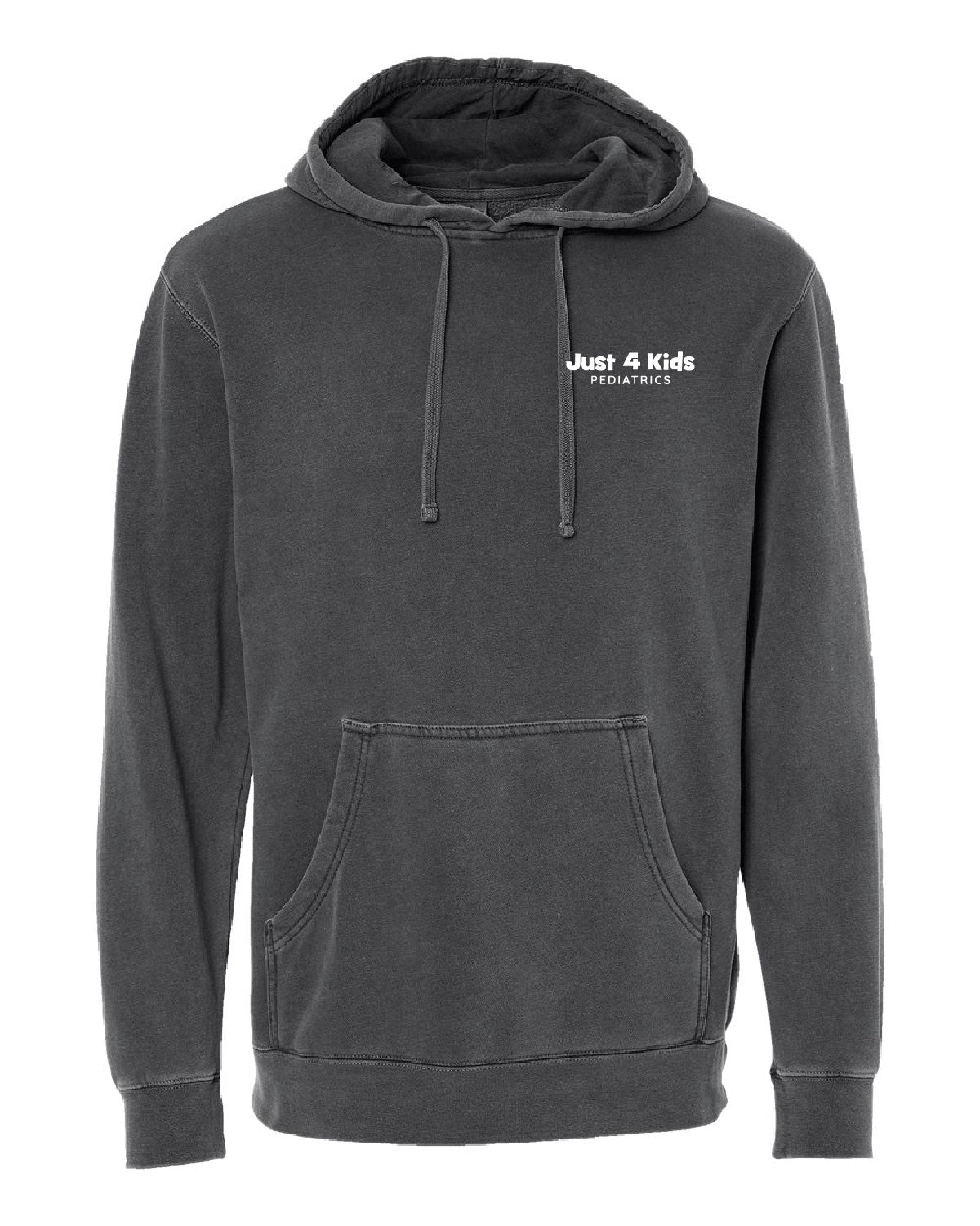 Independent Pigment Dye Hoodie - White Printed Design