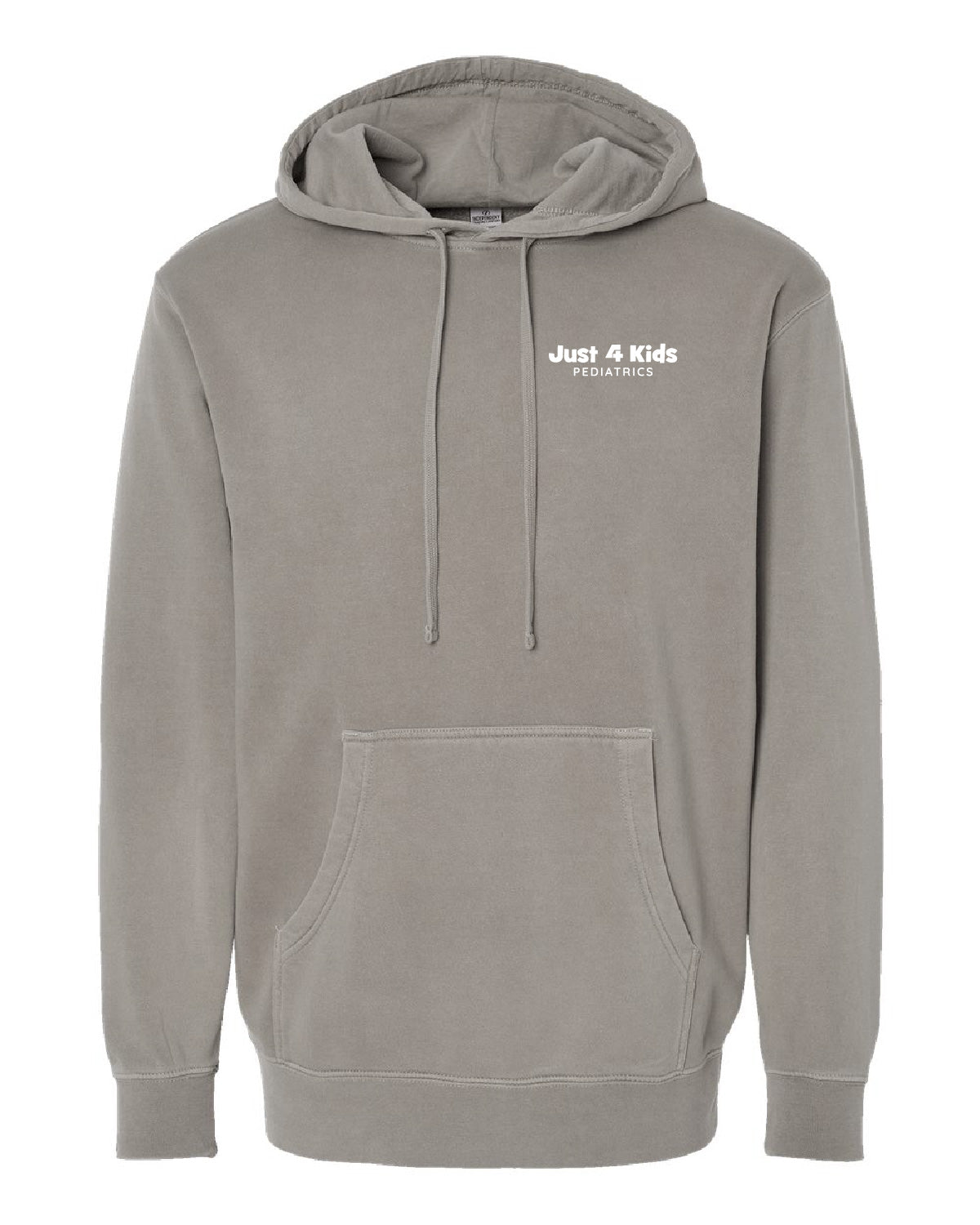 Independent Pigment Dye Hoodie - White Printed Design