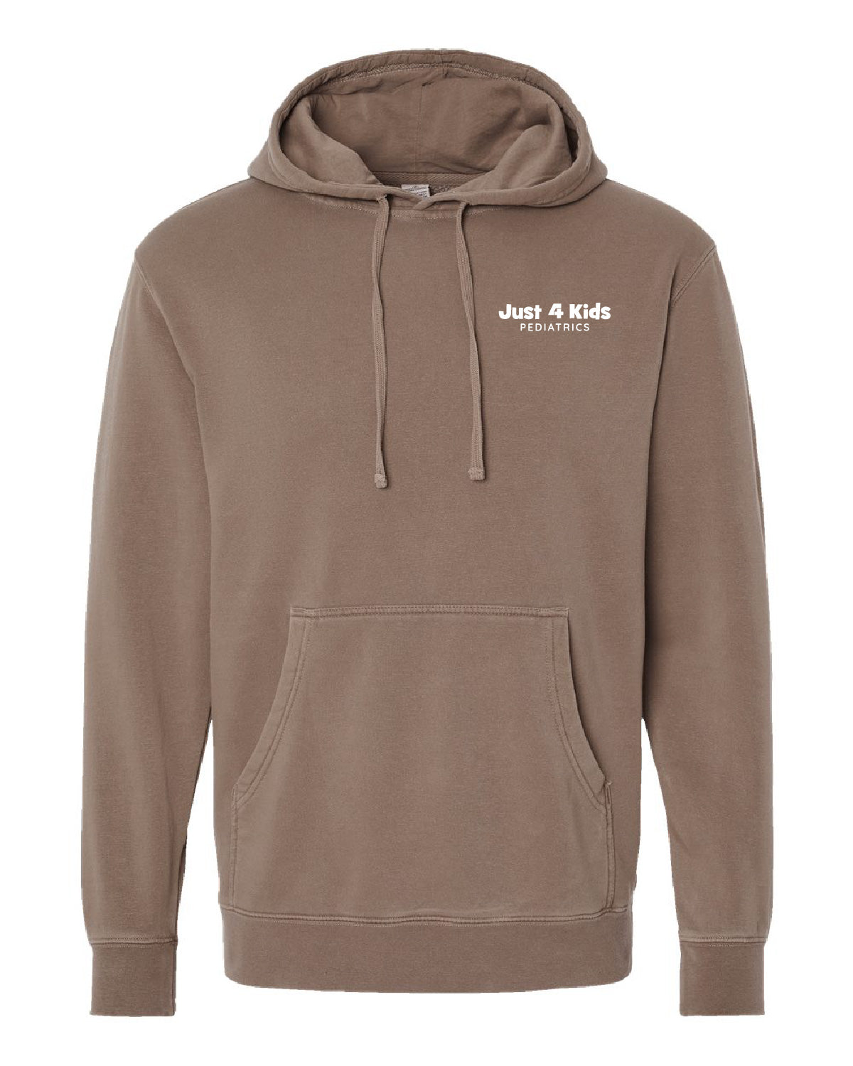 Independent Pigment Dye Hoodie - White Printed Design