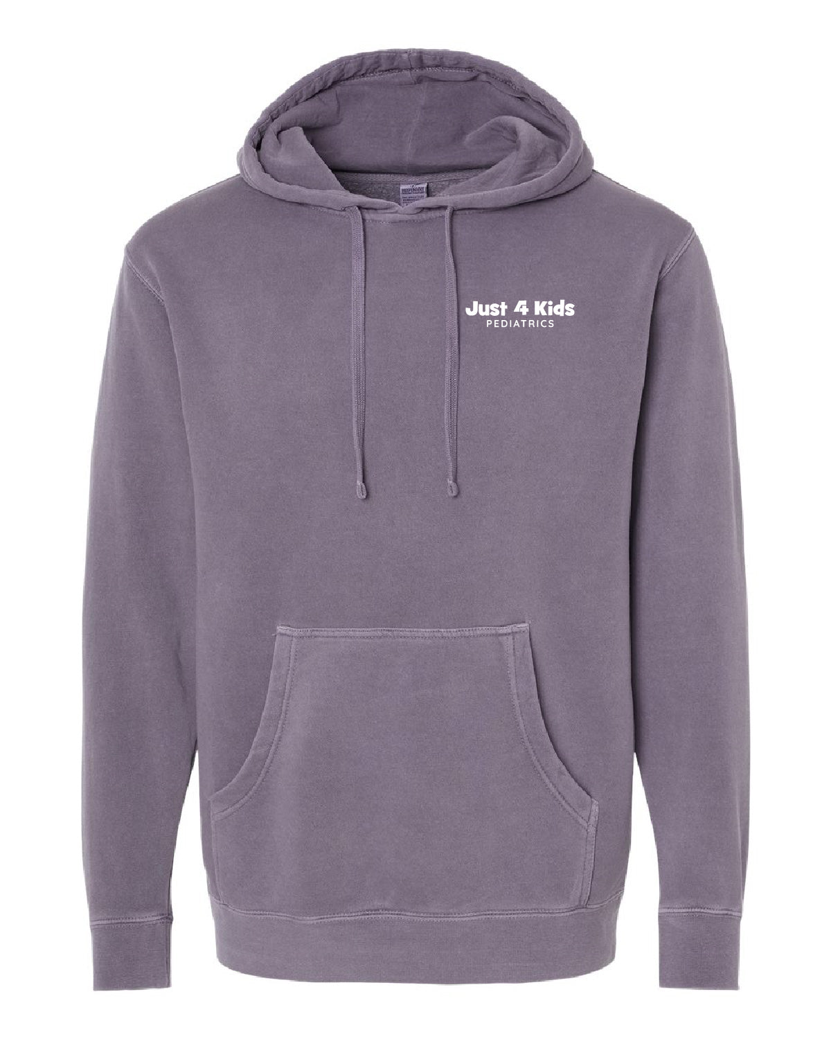 Independent Pigment Dye Hoodie - White Printed Design