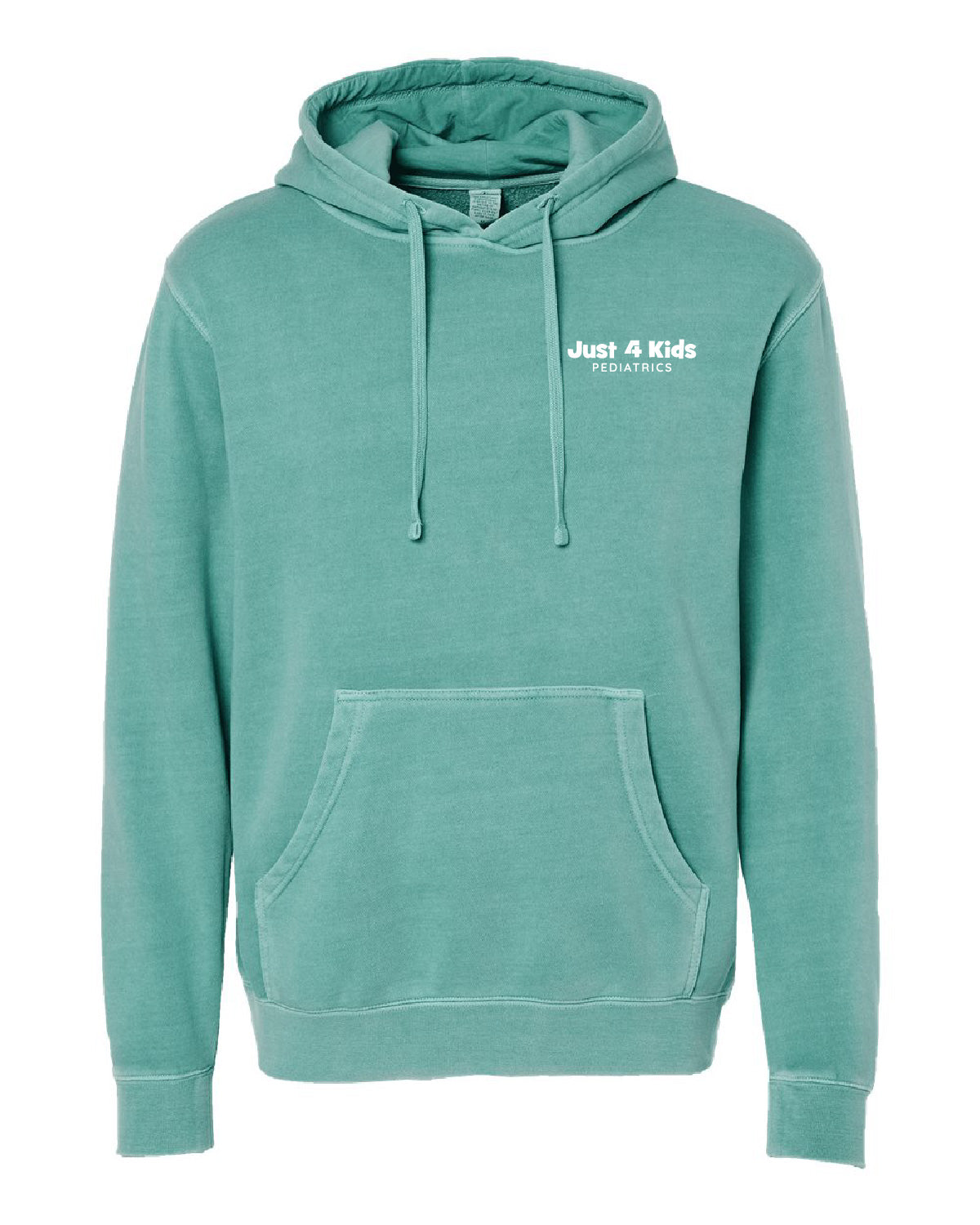 Independent Pigment Dye Hoodie - White Printed Design