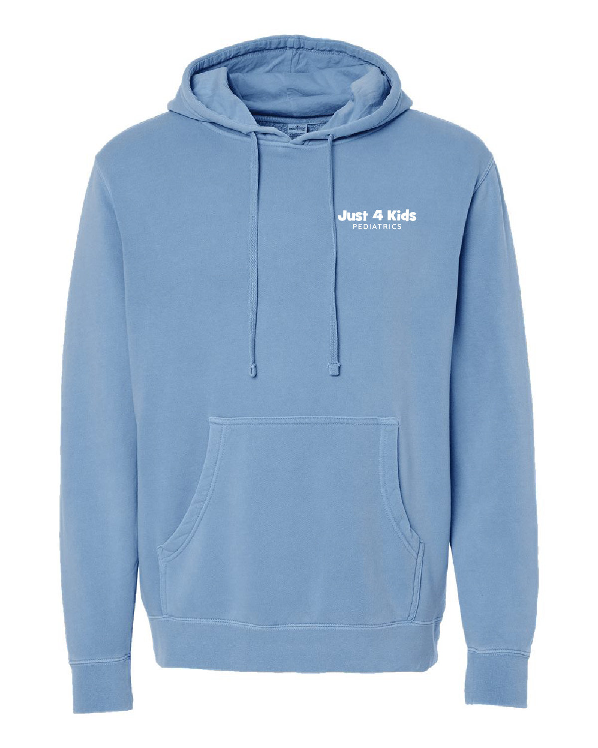 Independent Pigment Dye Hoodie - White Printed Design
