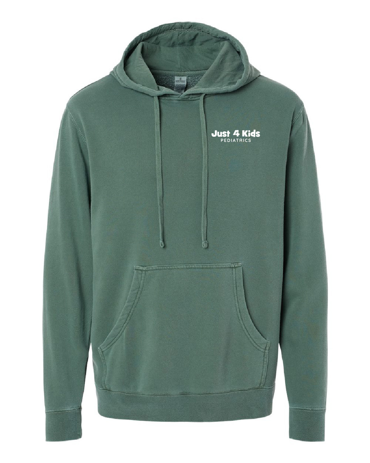 Independent Pigment Dye Hoodie - White Printed Design