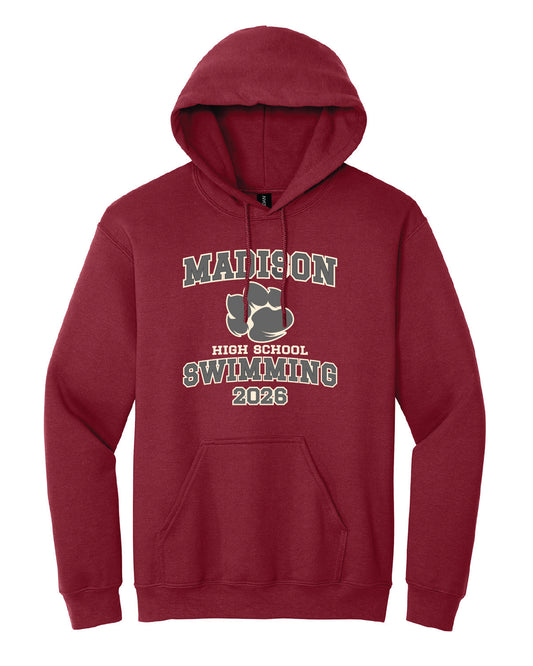 Gildan Heavyweight Hoodie - Cardinal Red - Printed Design