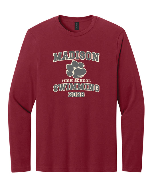 Gildan Softstyle Long Sleeve - Cardinal Red - Printed Design