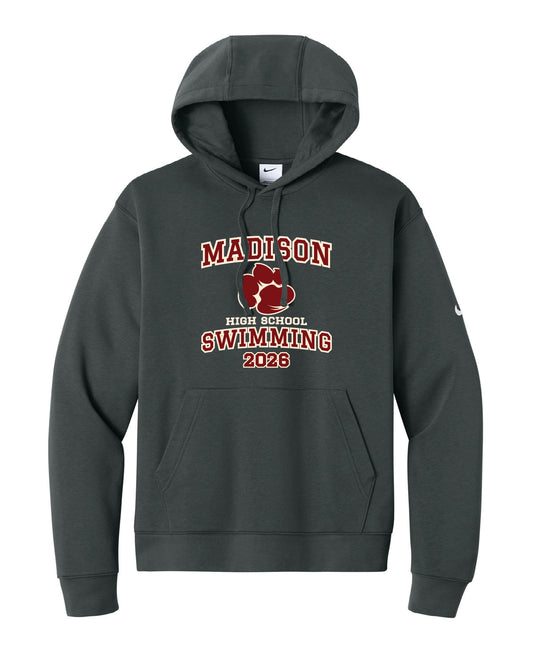 Nike Club Fleece Hoodie - Anthracite - Printed Design