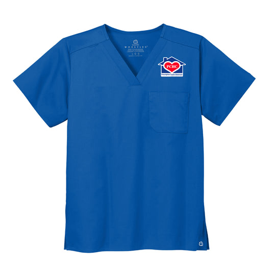 PCHC (Prescription Center Homecare) - Standard Scrubs Unisex WorkFlex Chest Pocket V-neck Top