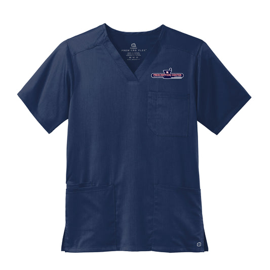 PCSMC (Prescription Center Specialty Medicines Compounding) - PREMIUM Scrubs Men's Premiere Flex V-neck Top