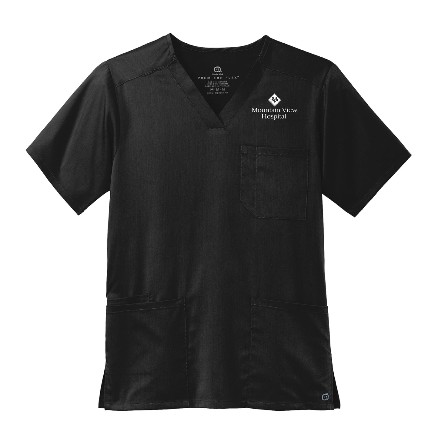 Mountain View Hospital - PREMIUM Scrubs Men's Premiere Flex V-neck Top