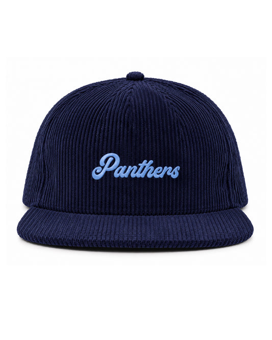 West Jefferson High School - Embroidered Design - Corduroy Field Trip Hat - Navy w/ Embroidered Panthers (Cursive)