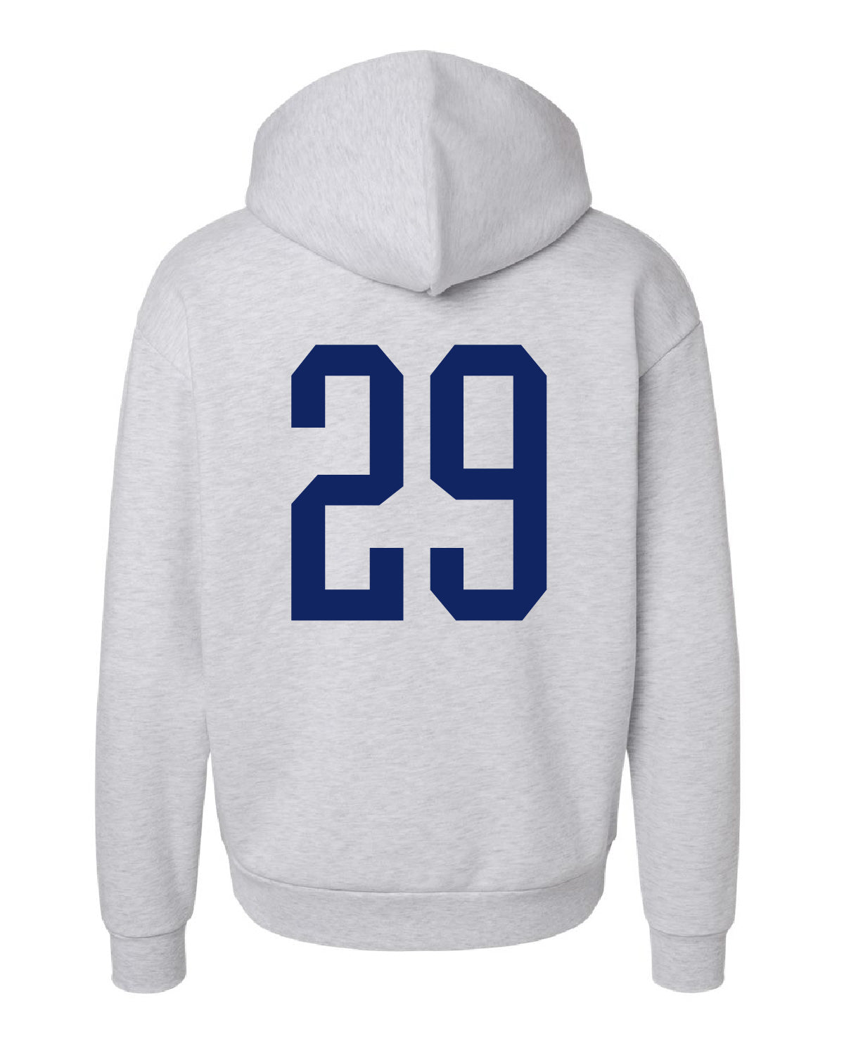 West Jefferson High School x VAST Apparel - Independent IND330BLV - Ash Heather Grey Hoodie w/ Panthers (Cursive) - Custom Number (Back)