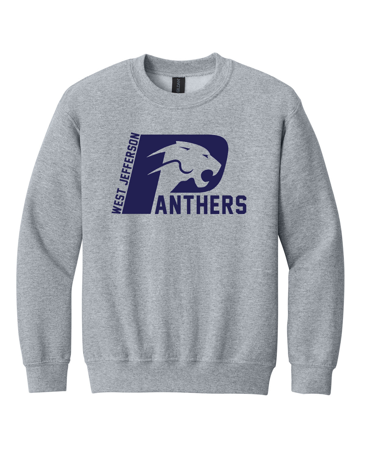 West Jefferson High School x VAST Apparel - Youth Gildan Crewneck - West Jefferson Panthers Full Print Front