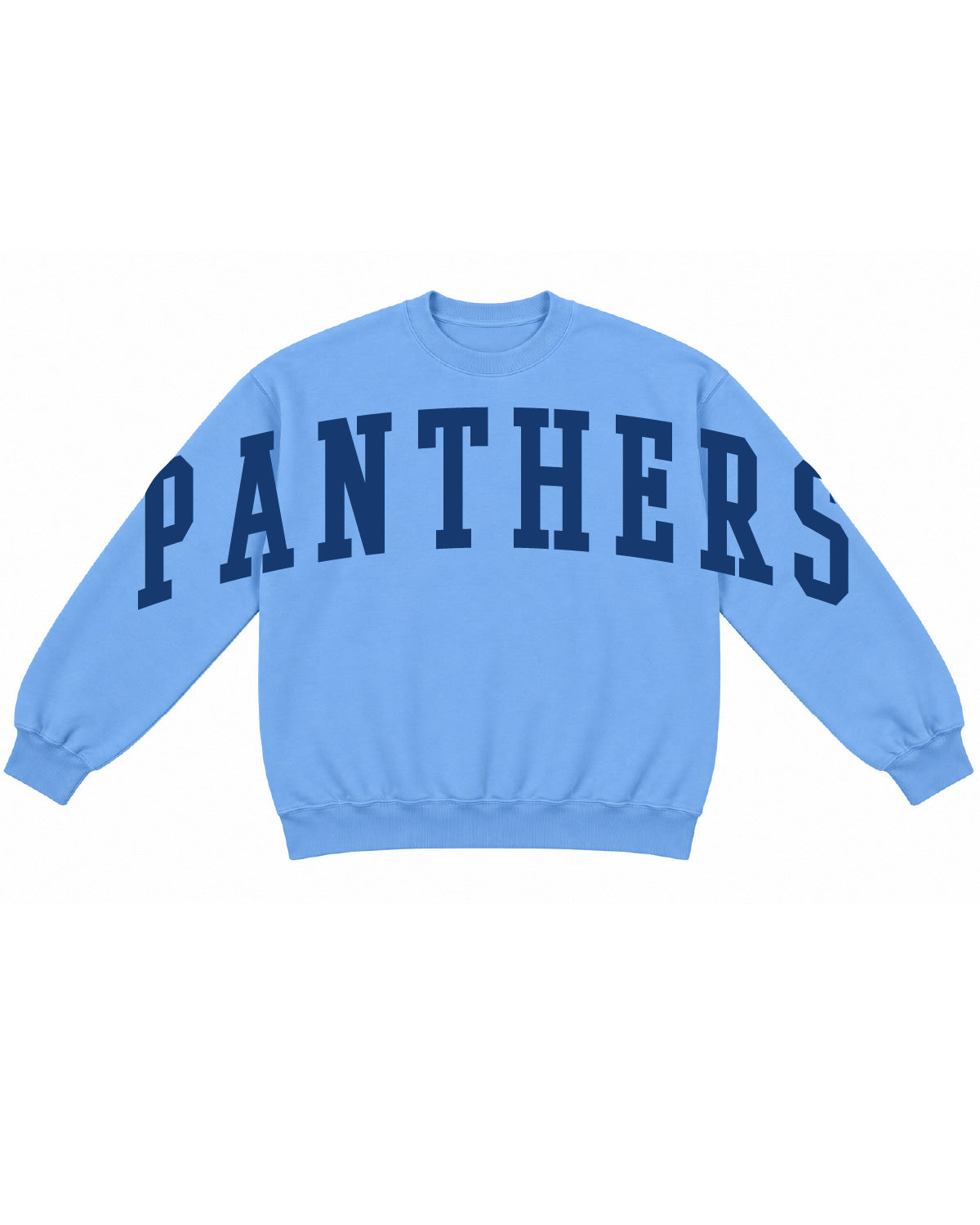 West Jefferson High School x VAST Apparel - Basic Fleece Crewneck - Oversized  P A N T H E R S Front Print
