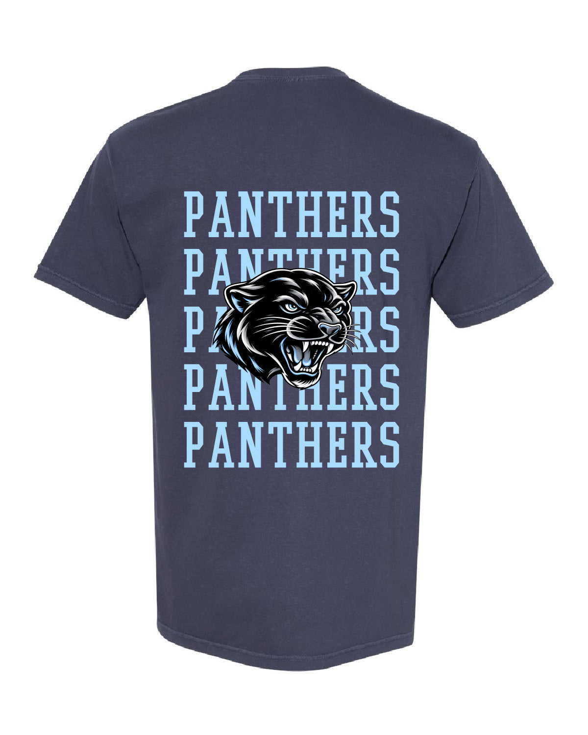 West Jefferson High School x VAST Apparel - Comfort Colors Tee - WEST JEFFERSON Pocket Front / PANTHERS (Repeating) Back