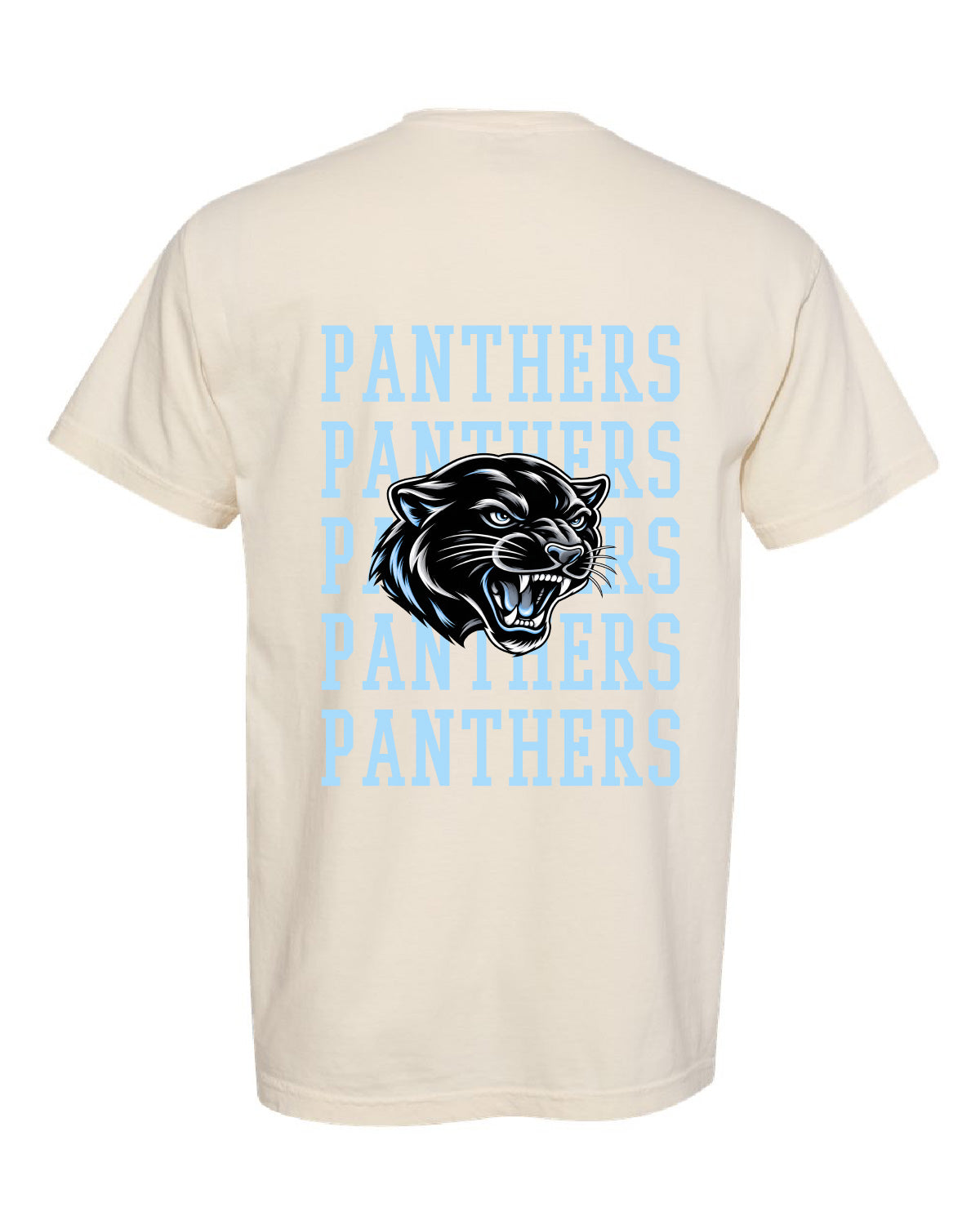 West Jefferson High School x VAST Apparel - Comfort Colors Tee - WEST JEFFERSON Pocket Front / PANTHERS (Repeating) Back