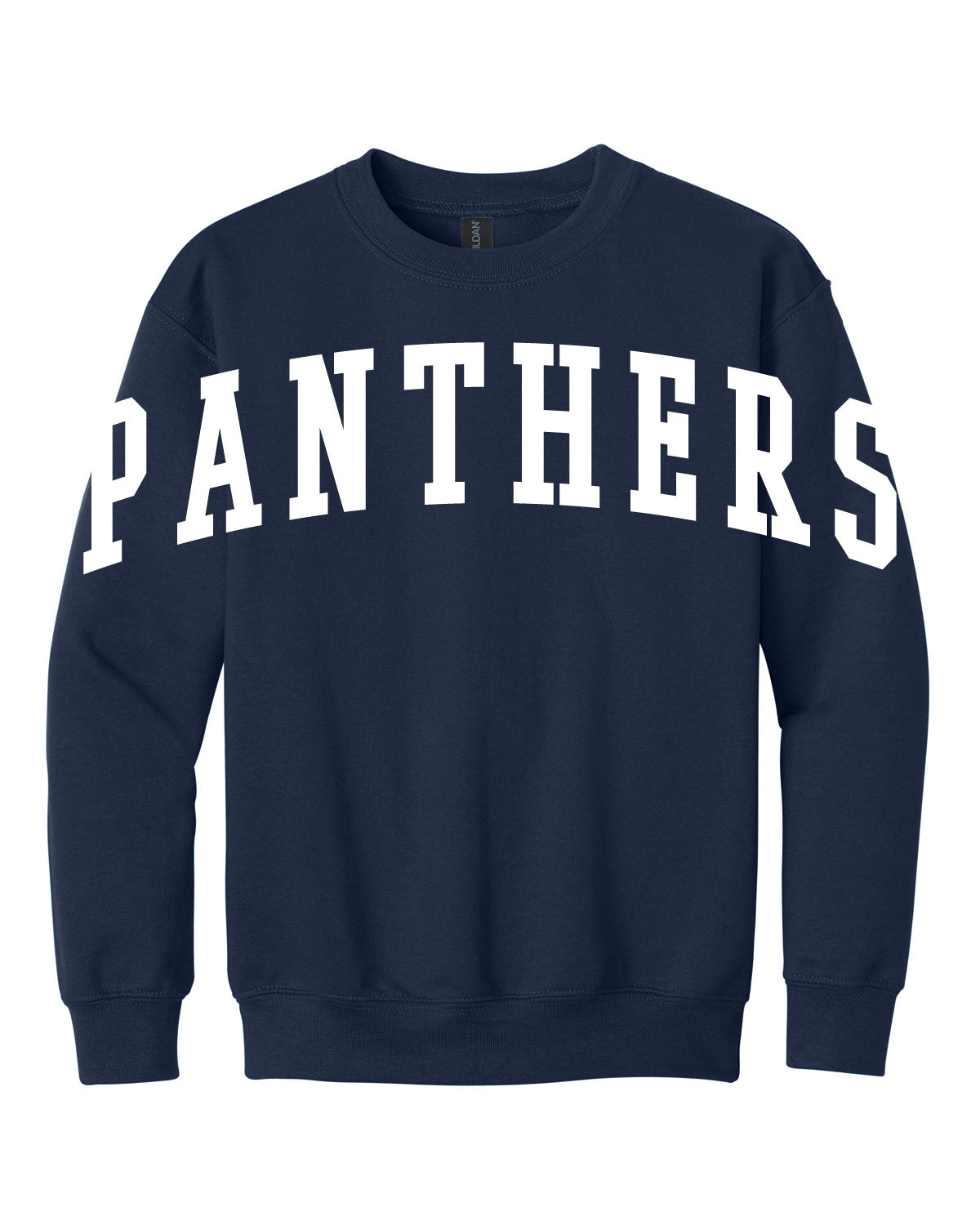 West Jefferson High School x VAST Apparel - Youth Gildan Crewneck - Oversized  P A N T H E R S Front Print