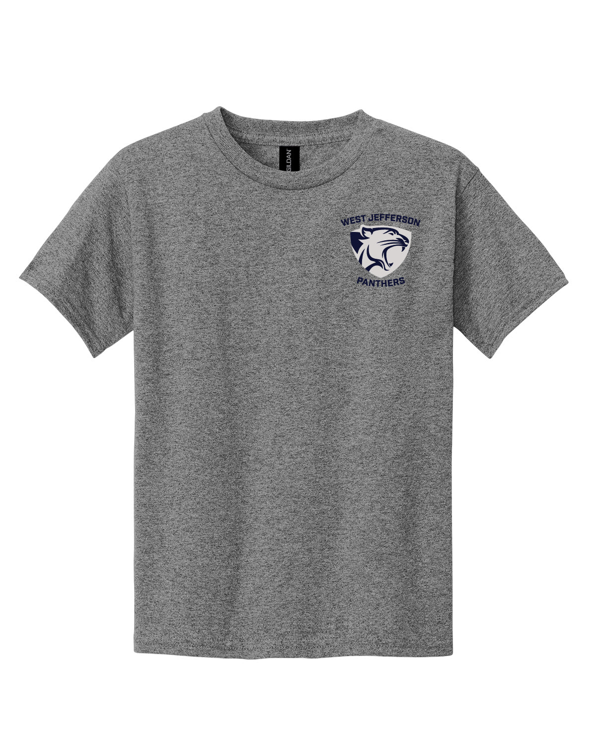 West Jefferson High School x VAST Apparel - Youth Gildan Tee - Pocket West Jefferson Panthers Shield