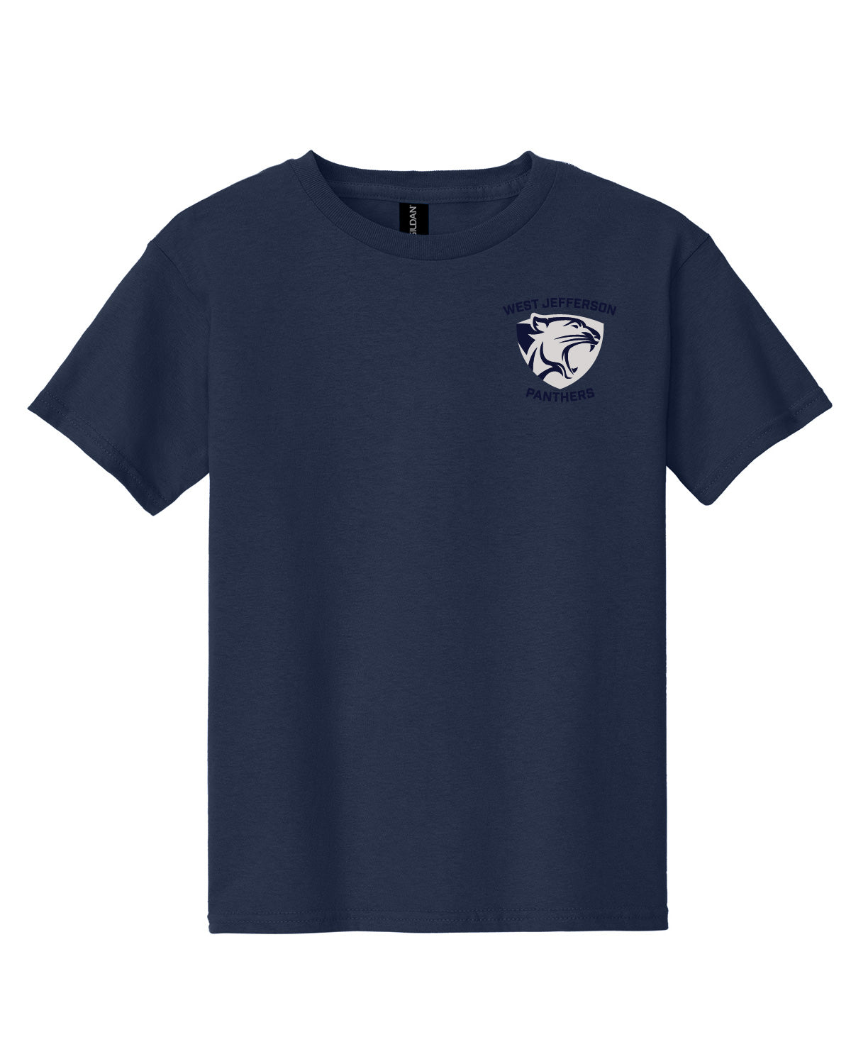 West Jefferson High School x VAST Apparel - Youth Gildan Tee - Pocket West Jefferson Panthers Shield