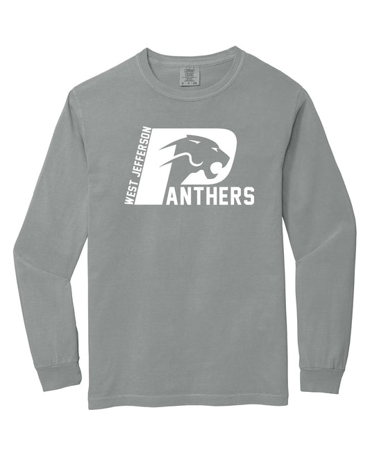 West Jefferson High School x VAST Apparel - Long Sleeve Comfort Colors Tee - West Jefferson Panthers Full Print Front