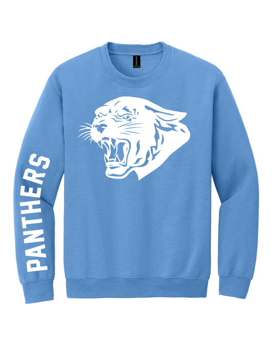 West Jefferson High School x VAST Apparel - Basic Fleece Crewneck - Panthers Sleeve and Panther Front