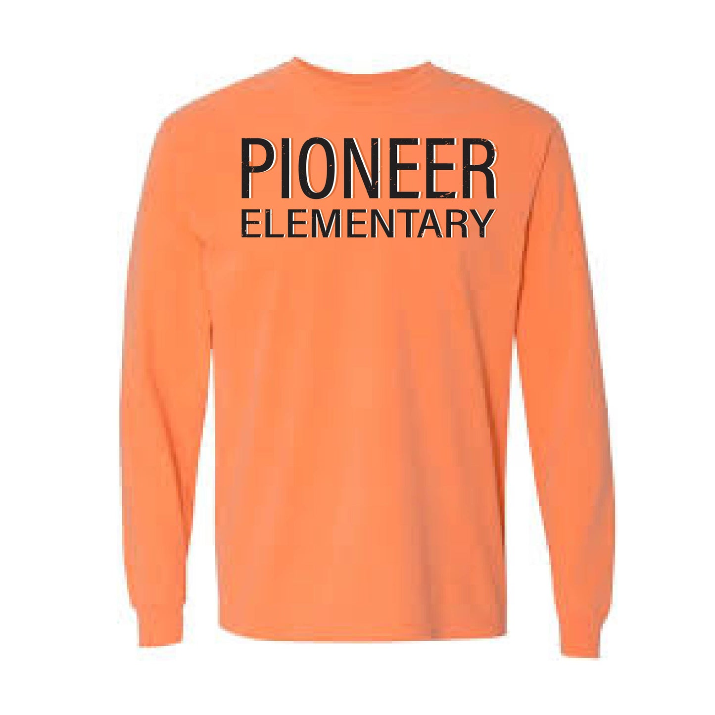 Pioneer Elementary - Circle Logo w/ Back - Comfort Colors Long Sleeve