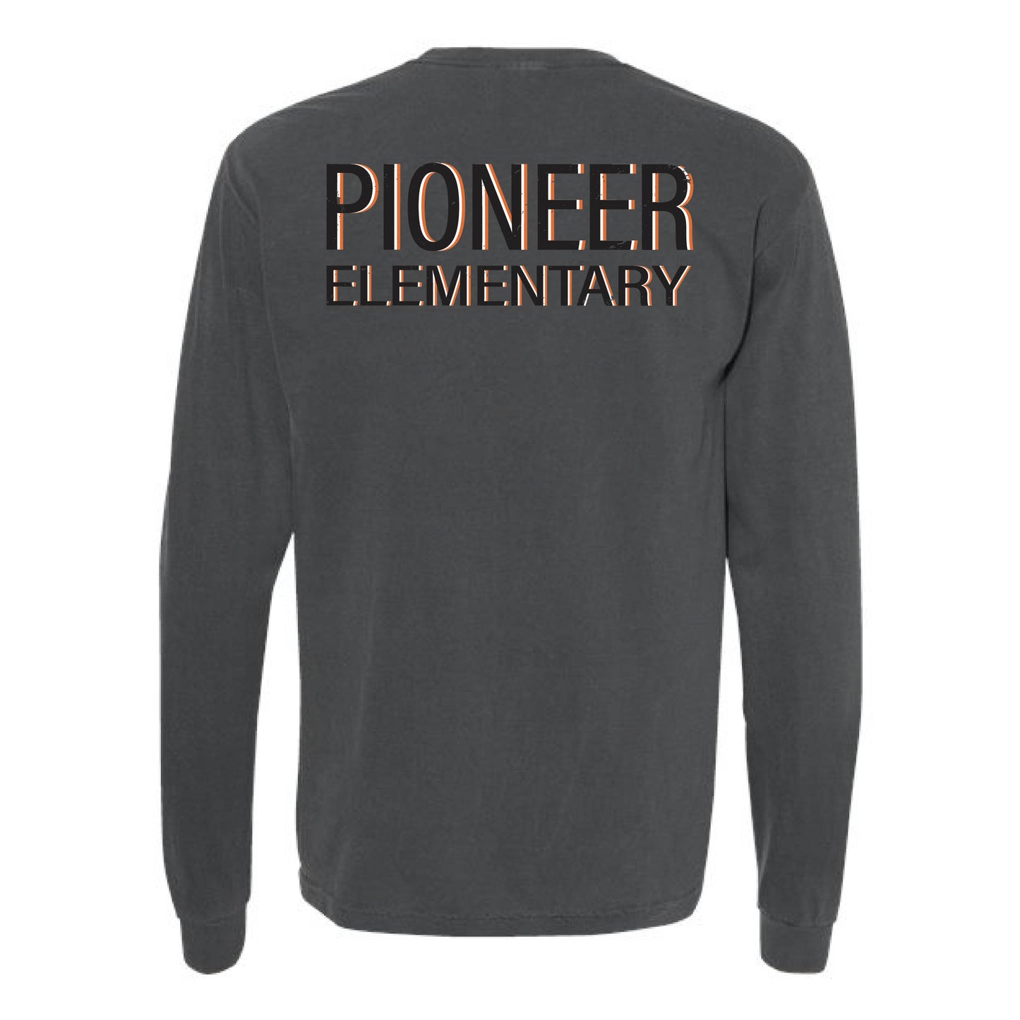 Pioneer Elementary - Circle Logo w/ Back - Comfort Colors Long Sleeve