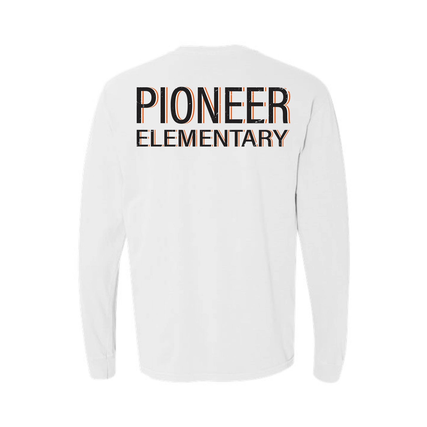 Pioneer Elementary - Circle Logo w/ Back - Comfort Colors Long Sleeve