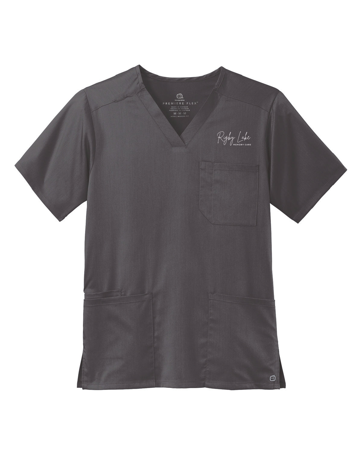 Rigby Lake Memory Care - Embroidered Logo - Men's Wink Scrub Top - WW5068