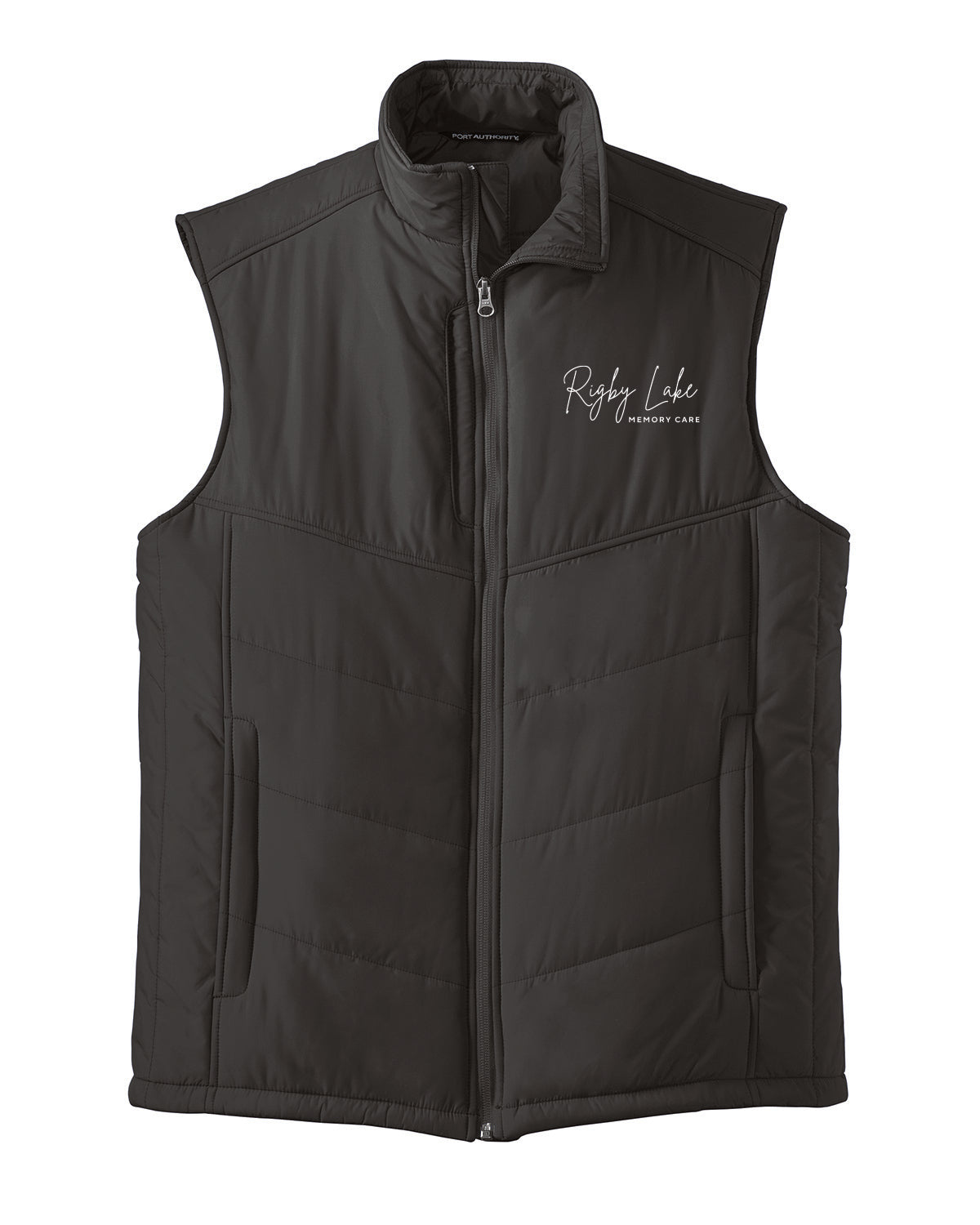 Rigby Lake Memory Care - Embroidered Logo - Men's Quilted Vest - J709