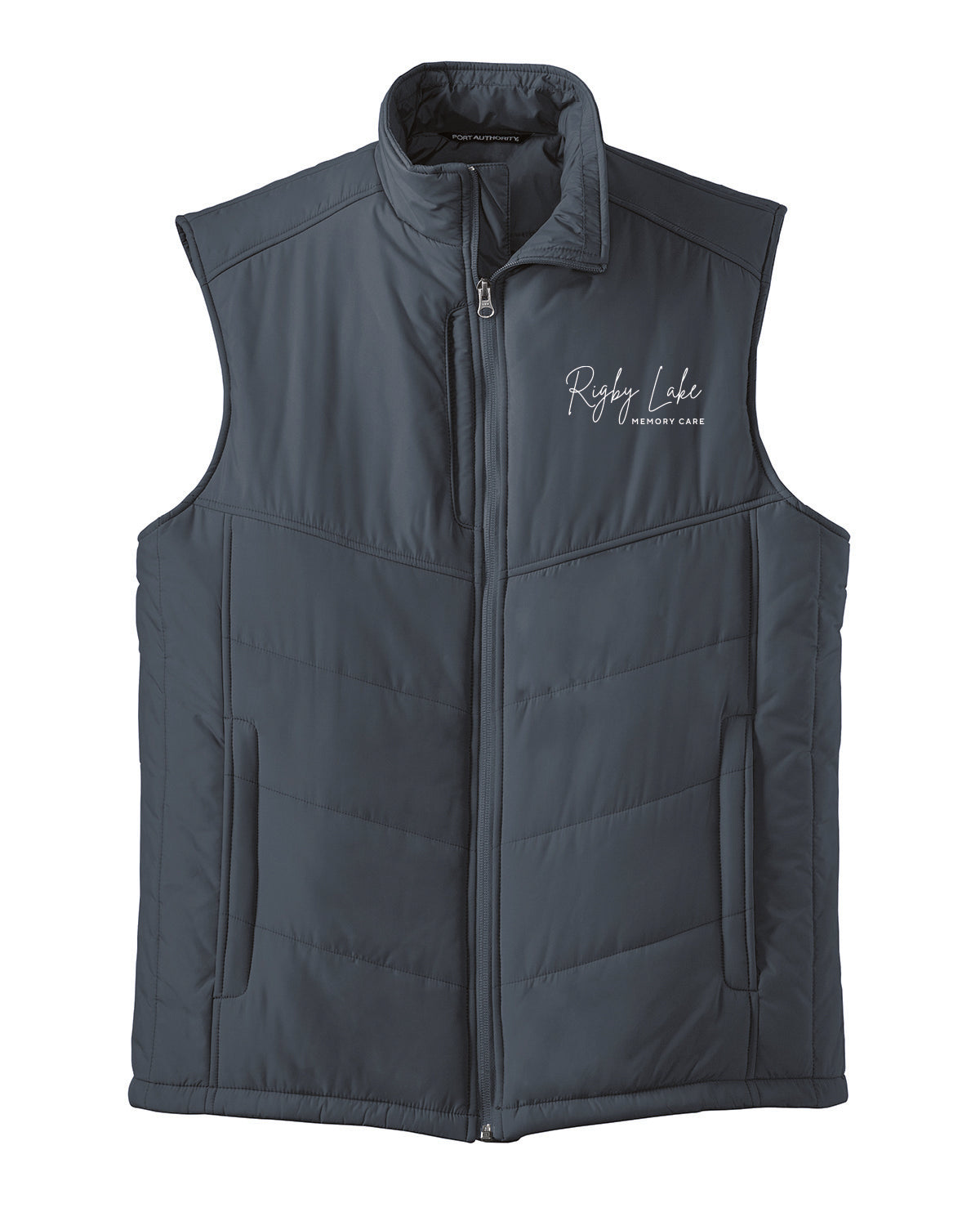 Rigby Lake Memory Care - Embroidered Logo - Men's Quilted Vest - J709