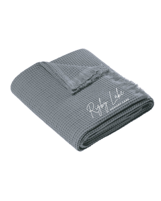 Rigby Lake Memory Care - Embroidered Logo - Waffle Knit Throw - BP92