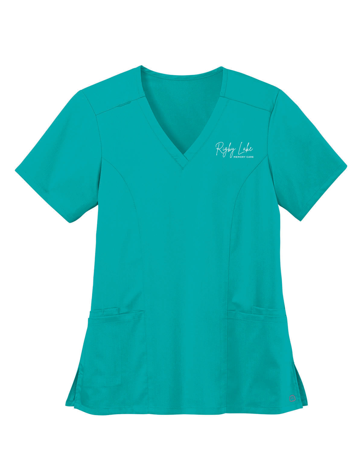 Rigby Lake Memory Care - Embroidered Logo - Women's Wink Scrub Top - WW4168