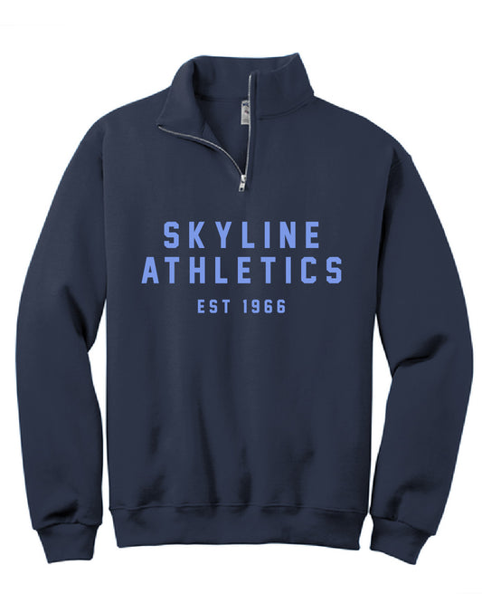 Skyline High School x VAST Apparel - 995M Quarter Zip Fleece - Navy - Skyline Athletics Est 1966