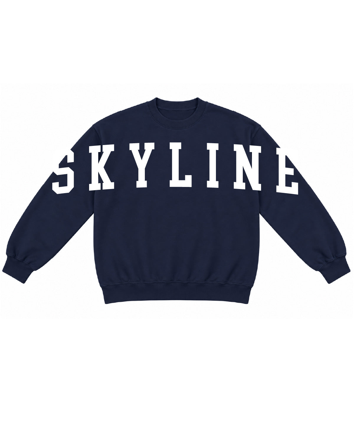Skyline High School x VAST Apparel - Basic Fleece Crewneck - Oversized  S K Y L I N E Front Print