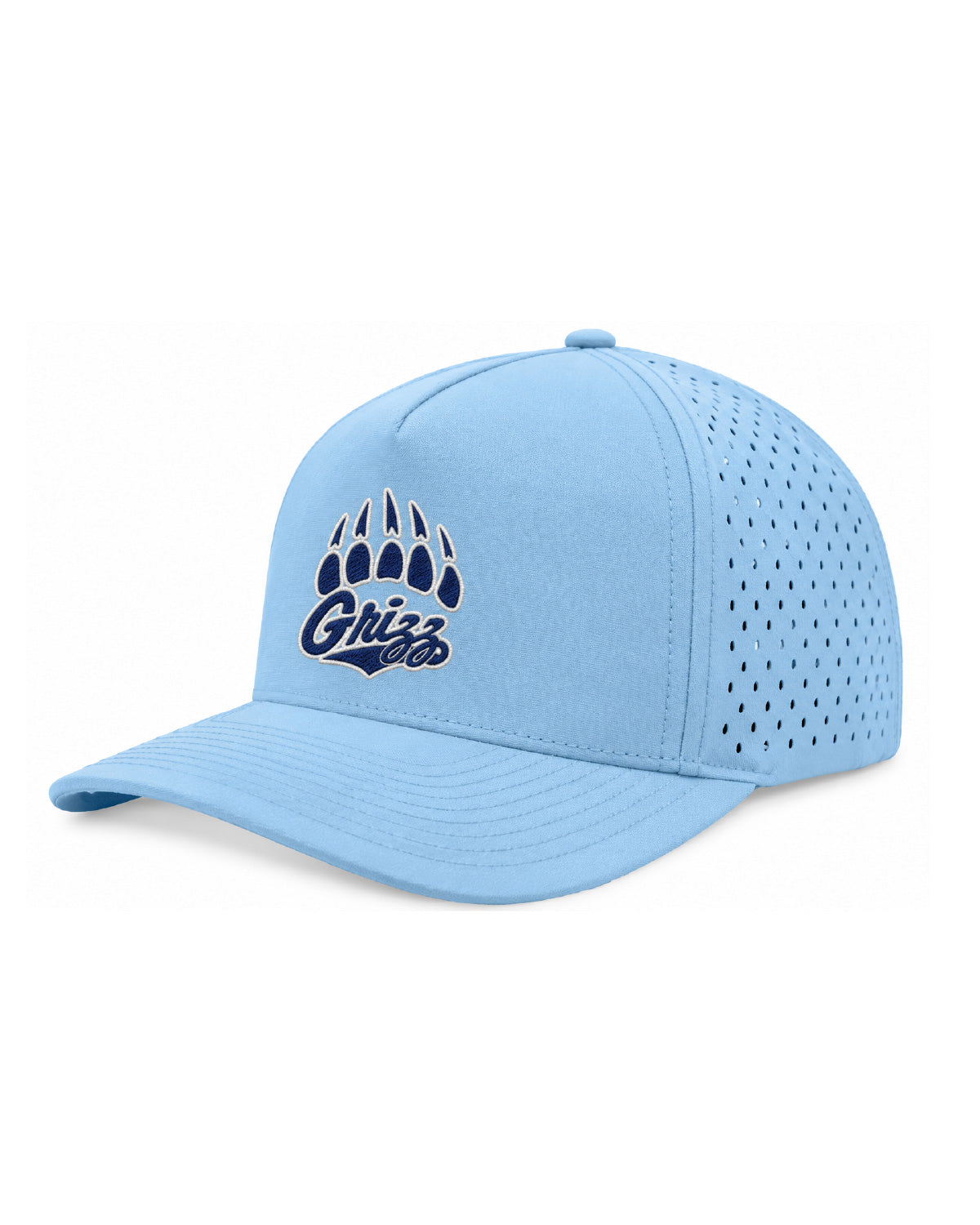 Skyline High School - Embroidered Design - Blackhawk Hat - Columbia Blue - GRIZZ Paw Print