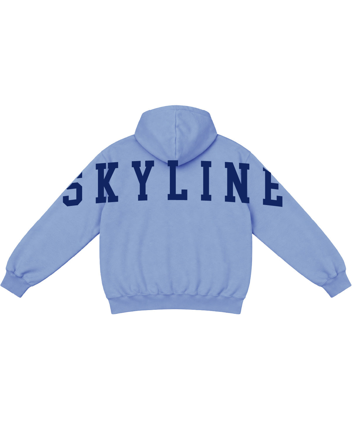 Skyline High School x VAST Apparel - 18600 - Carolina Blue Zip Up - Grizz Paw front - Oversized SKYLINE back