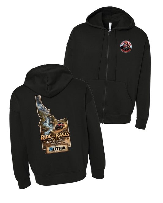 SRO - Unisex Sponge Fleece DTM Full-Zip Hoodie Sweatshirt