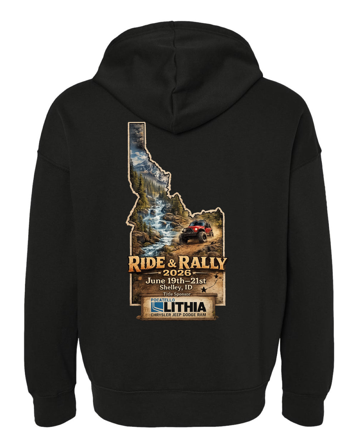 SRO - Unisex Sponge Fleece DTM Full-Zip Hoodie Sweatshirt