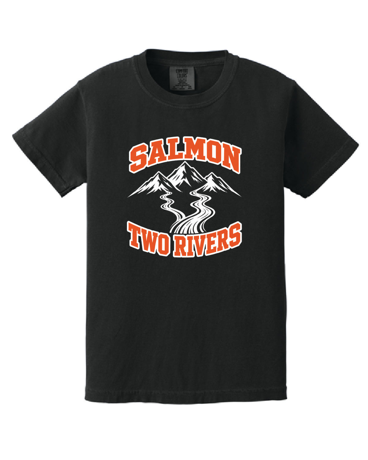 Salmon Schools - Printed - Salmon Two Rivers - Customized Back - Youth Comfort Colors Tee 9018