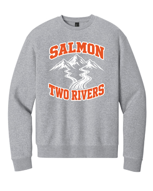 Salmon Schools - Printed - Salmon Two Rivers - Customized Back - District Crewneck DT6704