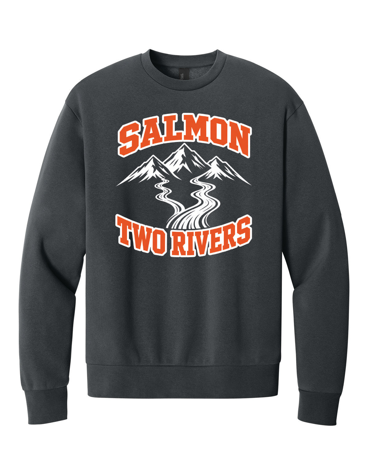 Salmon Schools - Printed - Salmon Two Rivers - Customized Back - District Crewneck DT6704