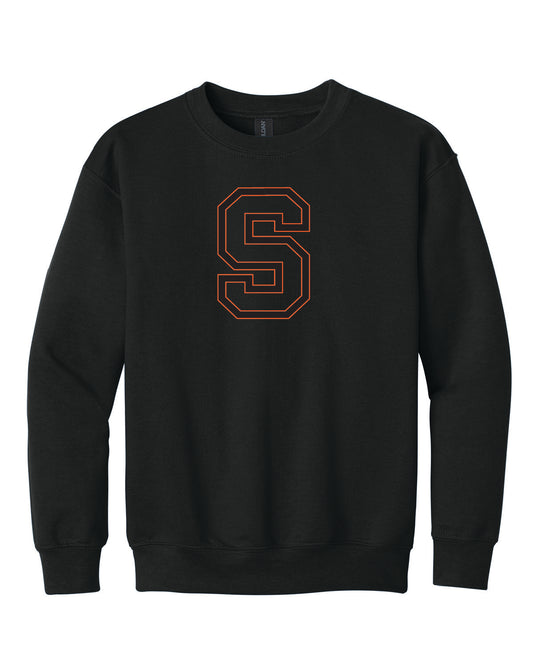 Salmon Schools - Printed - Big S - Gildan® Youth Heavy Blend™ Crewneck Sweatshirt 18000B