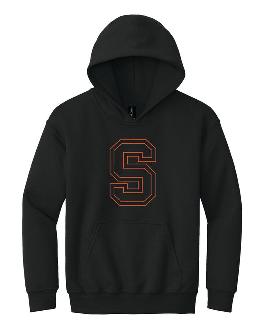 Salmon Schools - Printed - Big S - Gildan® Youth Heavy Blend™ Hooded Sweatshirt 18500B