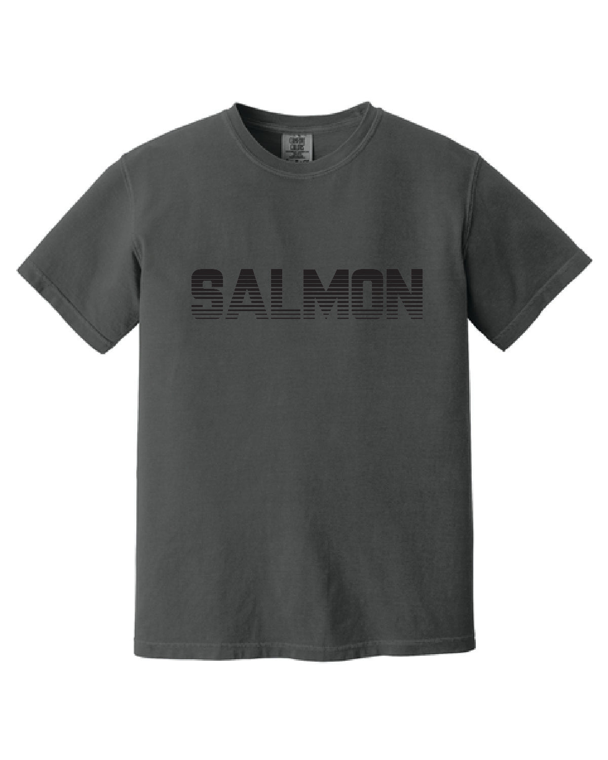 Salmon Schools - Printed - Salmon Lines Pattern - Comfort Colors Tee 1717
