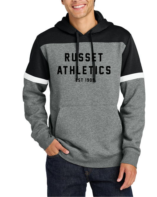 Shelley High School x VAST Apparel - STF205 Sport Tek Colorblock Black Hoodie - Russet Athletics